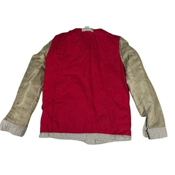 Talbots Boys Jacket Beige Lined Pockets Collared Snap Zipper 100% Cotton 16 - Picture 9 of 12